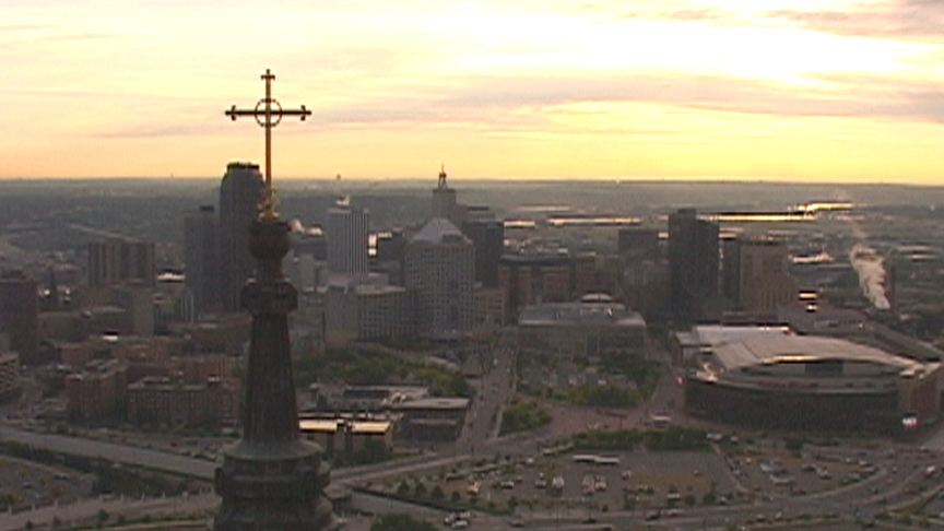 Cathedral of St. Paul | Cross overlooking city