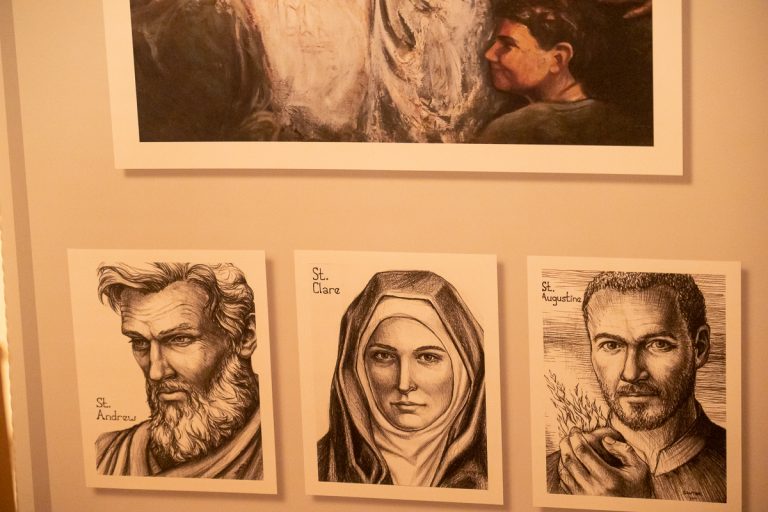 Vendors sell a variety of items including works of art.